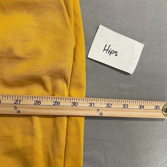 Lane Bryant Plus Size 28 Laney Yellow Capris Crop Pants Classic Wide Leg Twee - Picture 11 of 14